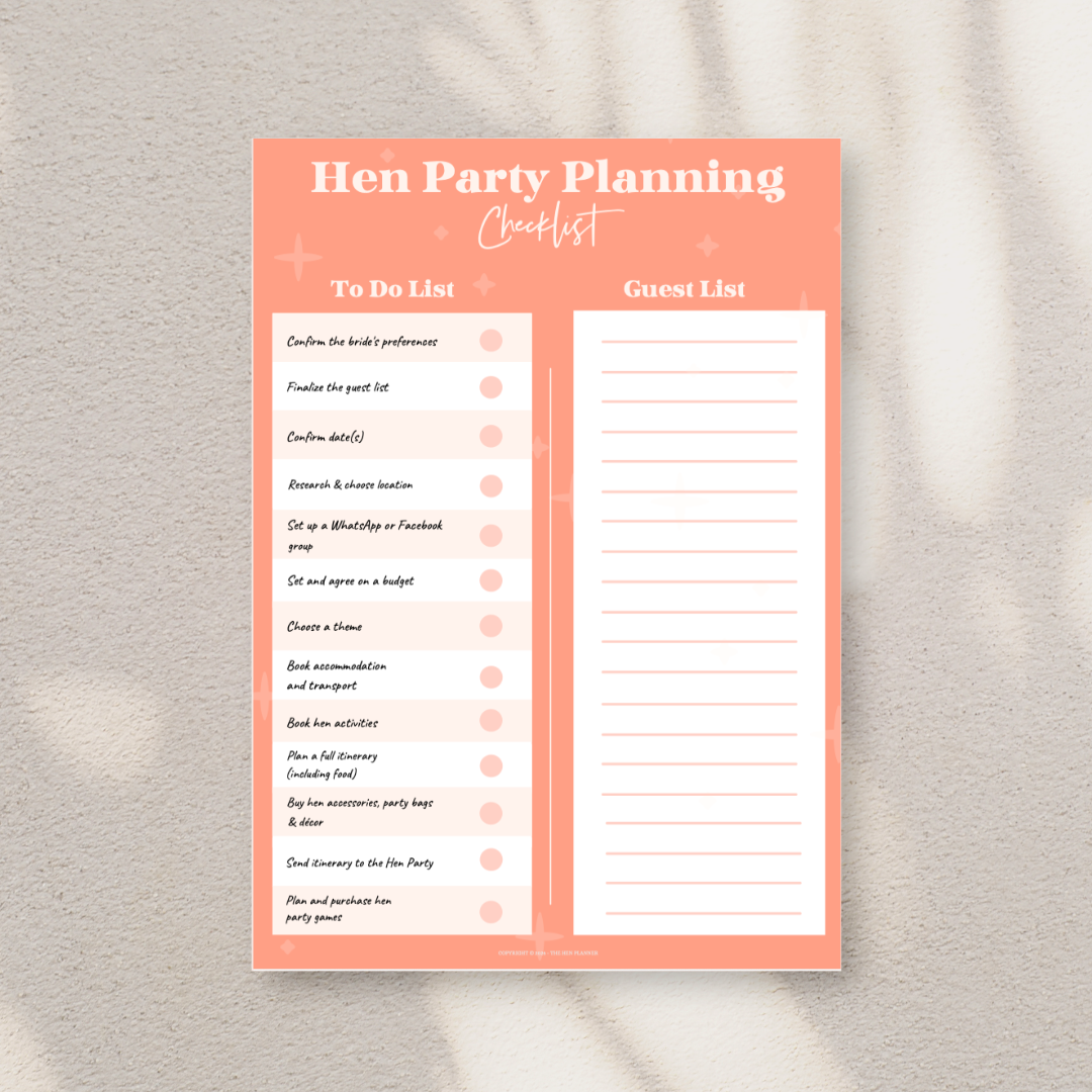 How To Plan a Hen Party - The Ultimate Checklist!