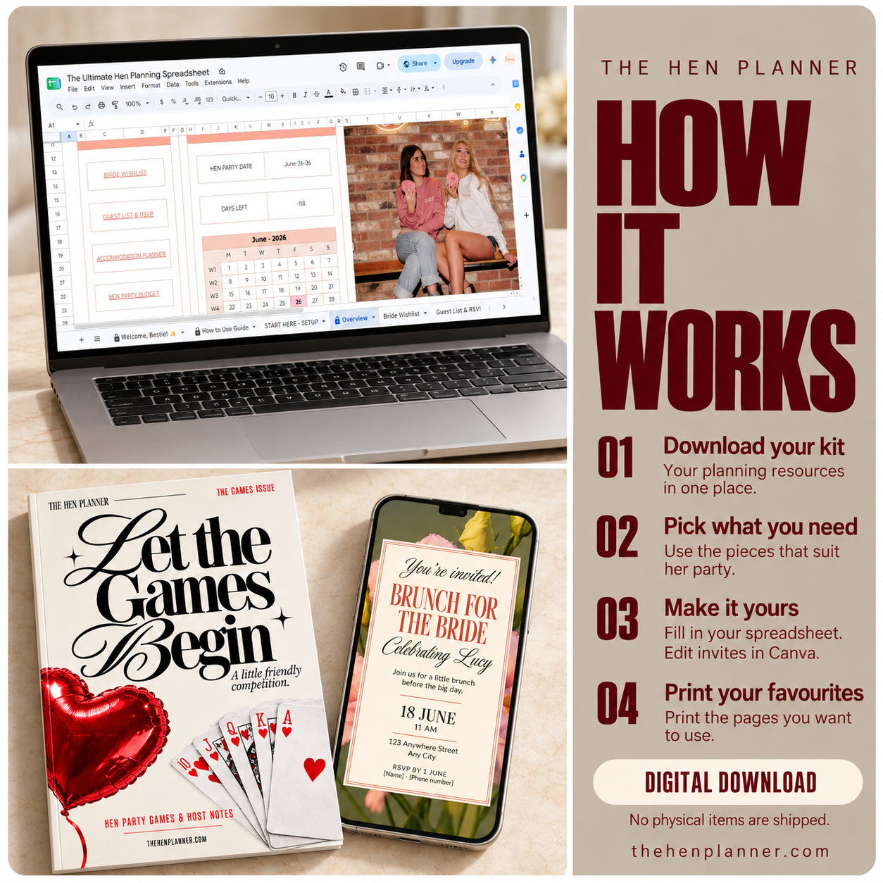 Hen Party in a Box | The Digital Planning & Celebration Kit