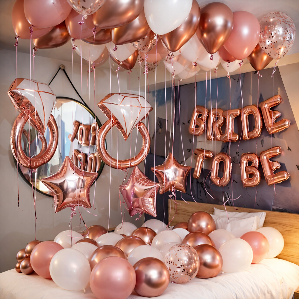 Bride to Be Balloon Set – Rose Gold Set