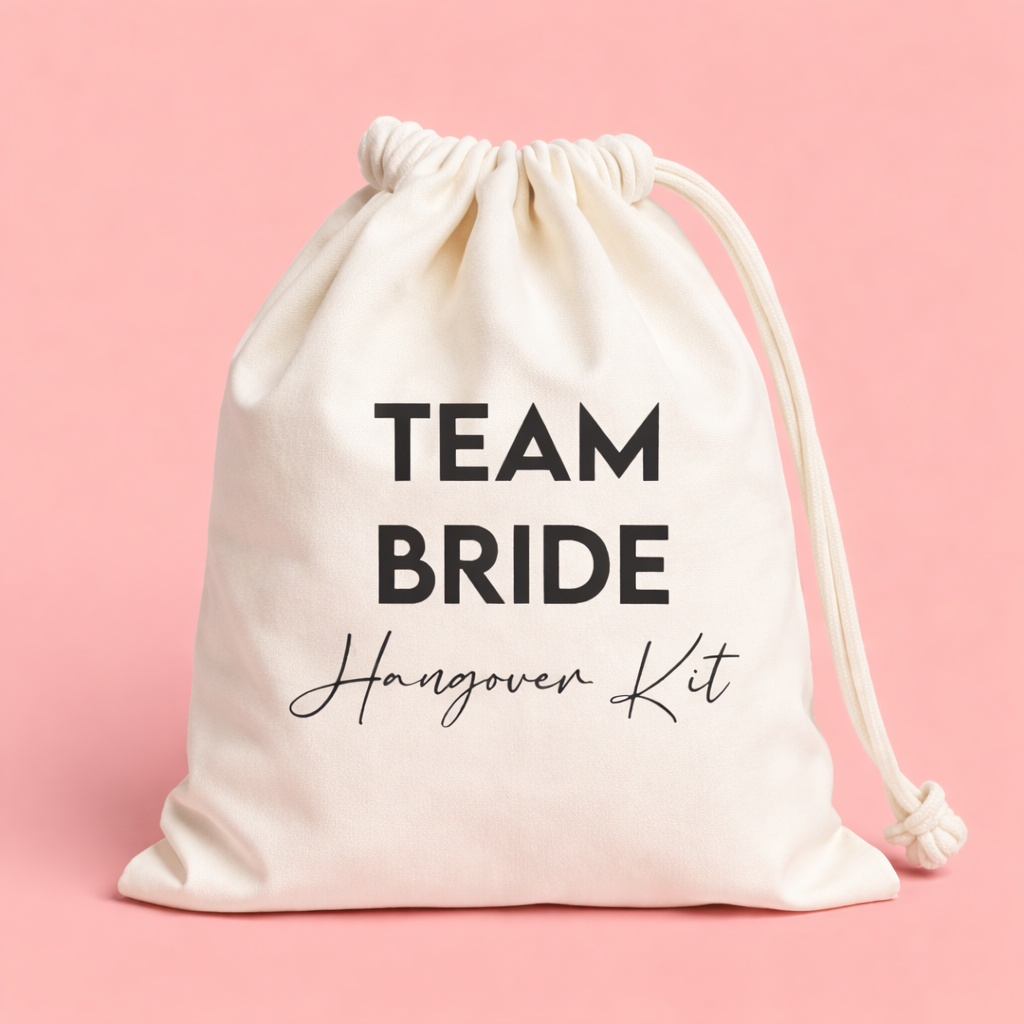 Set of 5 Team Bride Hangover Bags