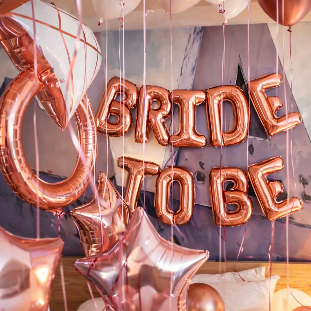Bride to Be Balloon Set – Rose Gold Set