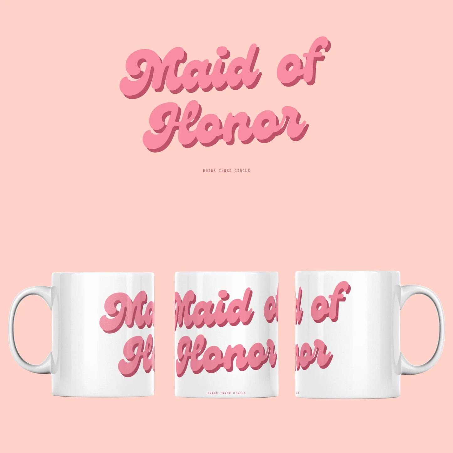 Bridal Party Role Mug – Bride, Bridesmaid, Maid of Honour & Wedding Party Gift The Hen Planner