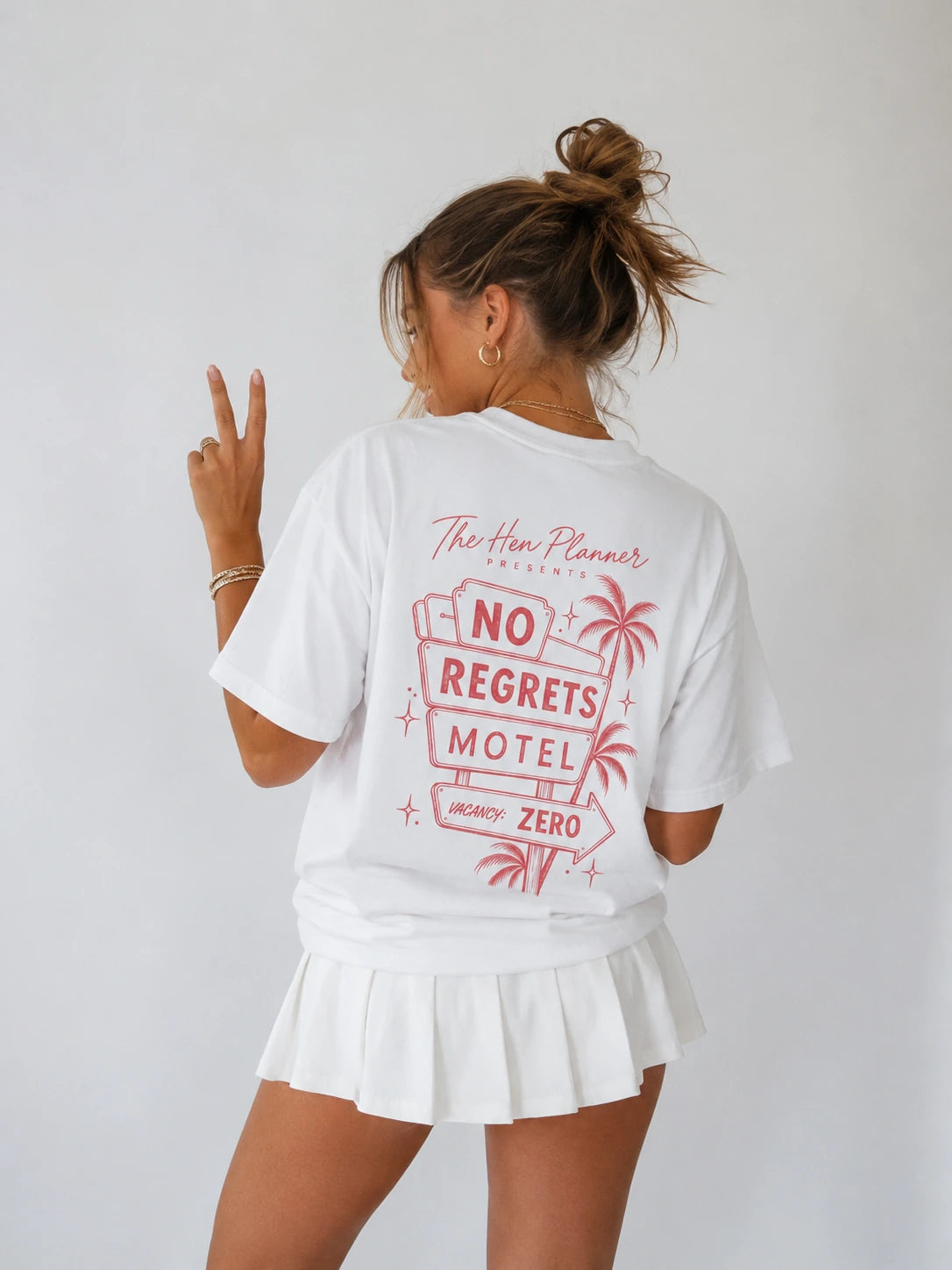 No Regrets Motel Oversized Hen Party T-Shirt