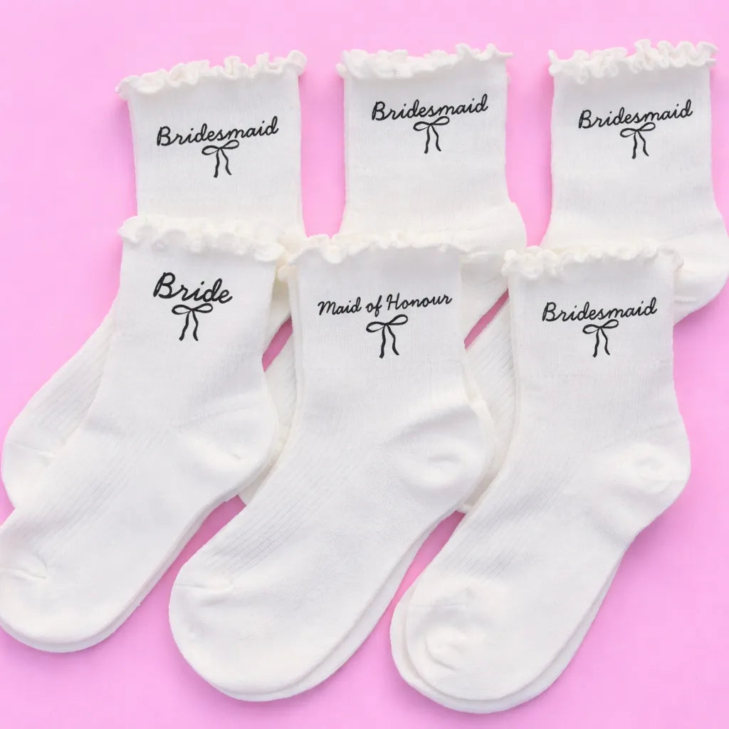 Bride, Bridesmaid & Maid of Honour Socks | Bridal Party Socks