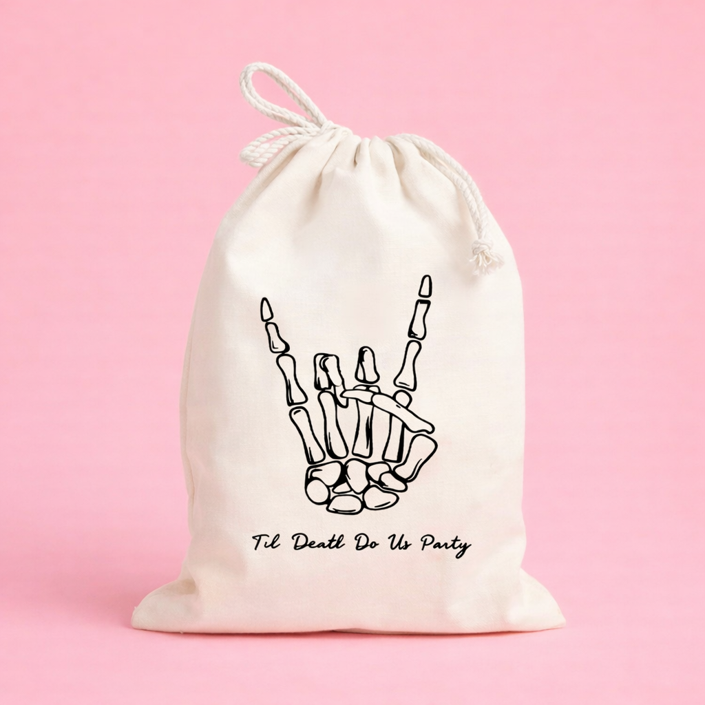 Set of 5 “Til Death Do Us Party” Hangover Bags