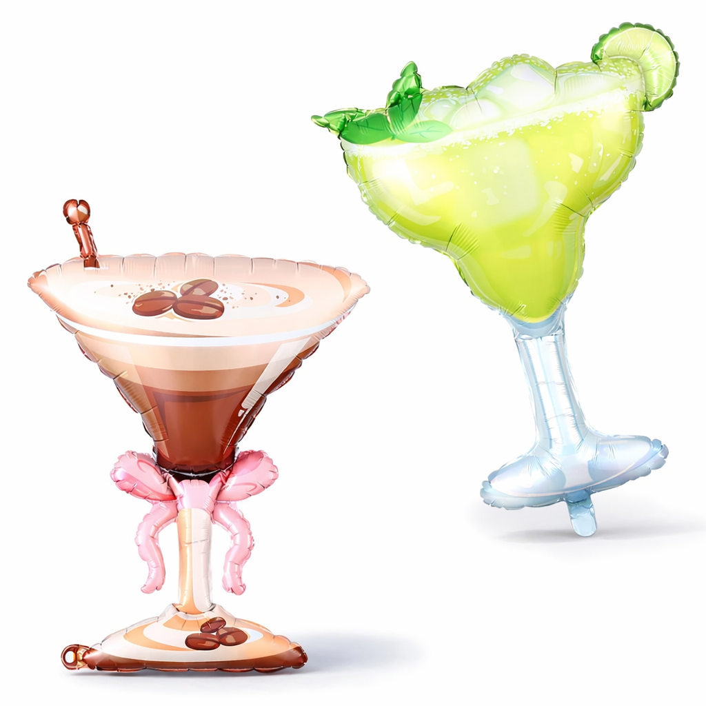 Cocktail Foil Balloon Set – Espresso Martini or Sparkling Wine