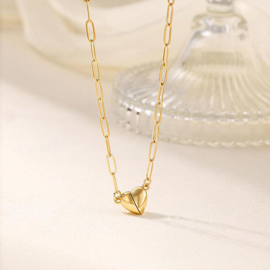 Gold Connected Heart necklace given as a sentimental bridal gift