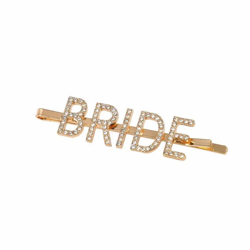 Rose Gold Glitter Rhinestone team Bride Hair Clip Hairpin Bridal shower Wedding Bachelorette hen night Party decoration gift The Hen Planner