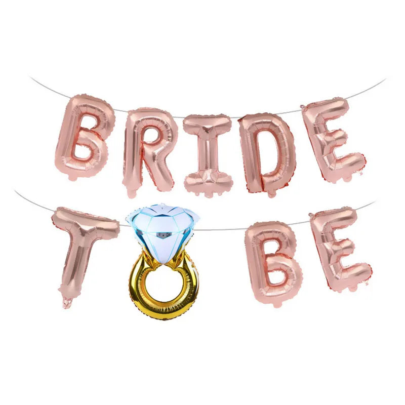 Bride to Be Foil Balloon Set – Gold, Silver or Rose Gold
