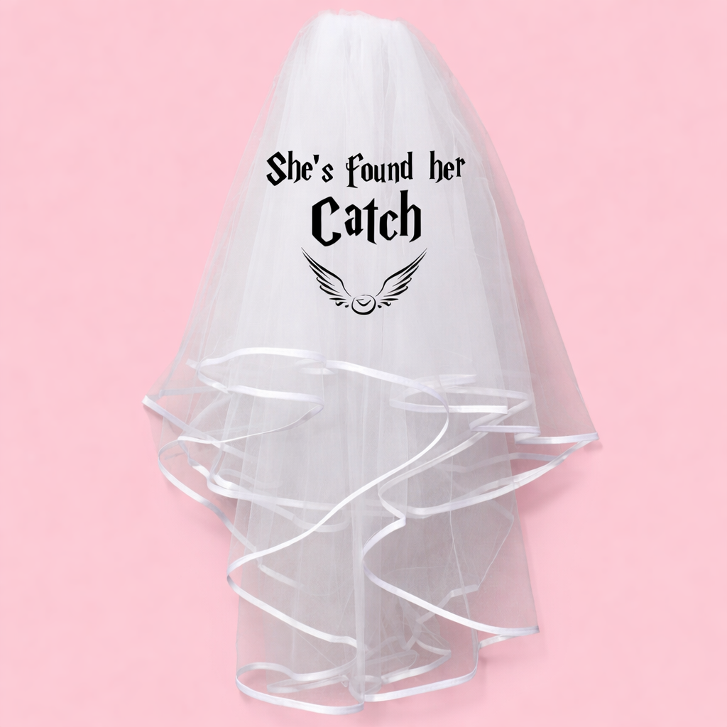 She’s Found Her Catch Veil