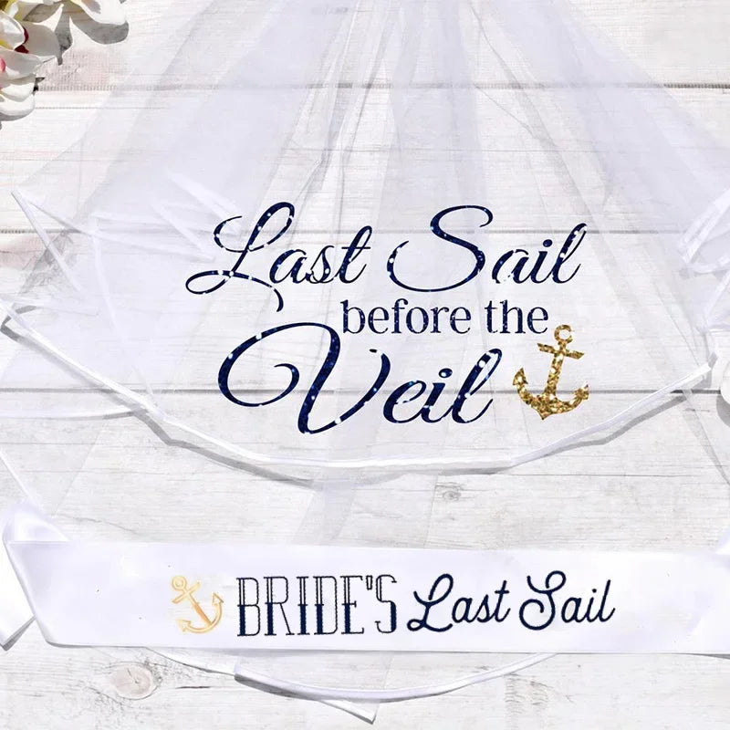 Last Sail Before the Veil Bridal Sash or Veil
