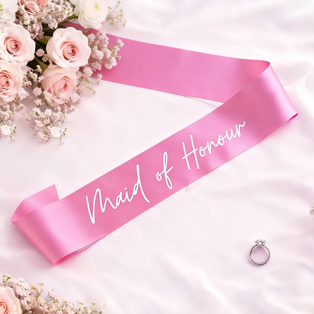 Team Bride Bachelorette Party Sash Pink White Hens Party Sash Bridesmaid Gift For Bridal Squad Bachelorette Party Accessory The Hen Planner