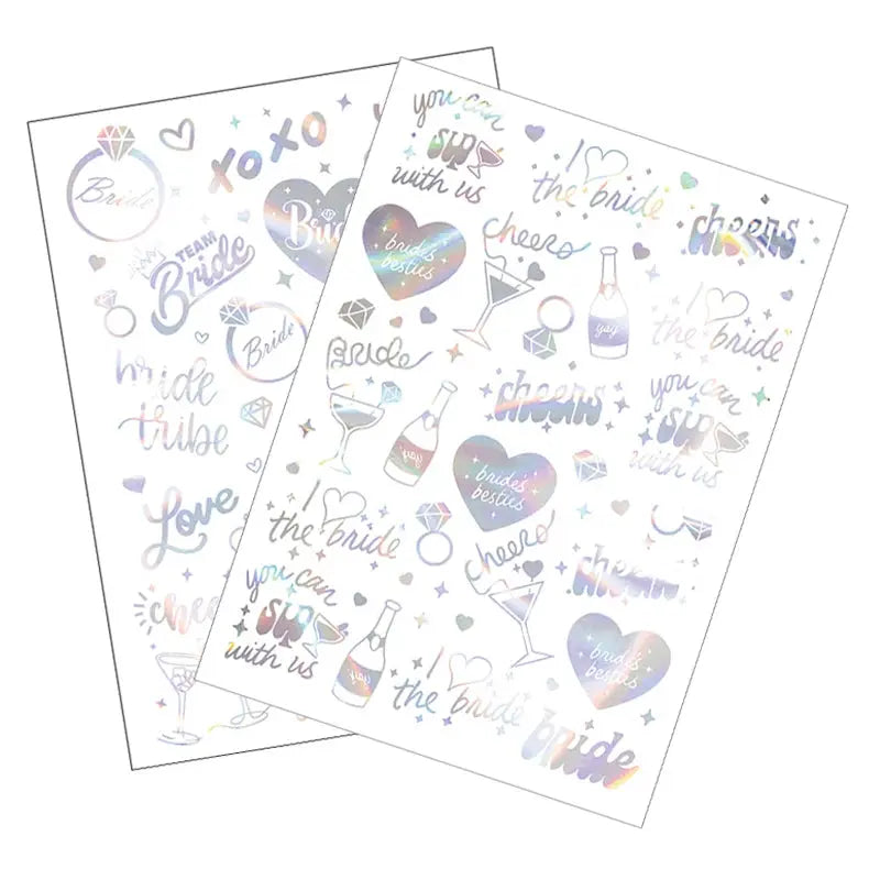 Bridal Temporary Tattoo Stickers for Hen Parties - The Hen Planner