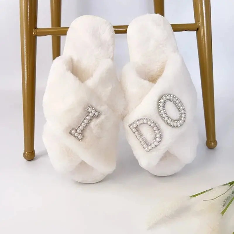 I do Slippers Bridal Shower Wedding Engagement Honeymoon trip Bachelorette hen Party girls weekend bride to be decoration Gift The Hen Planner
