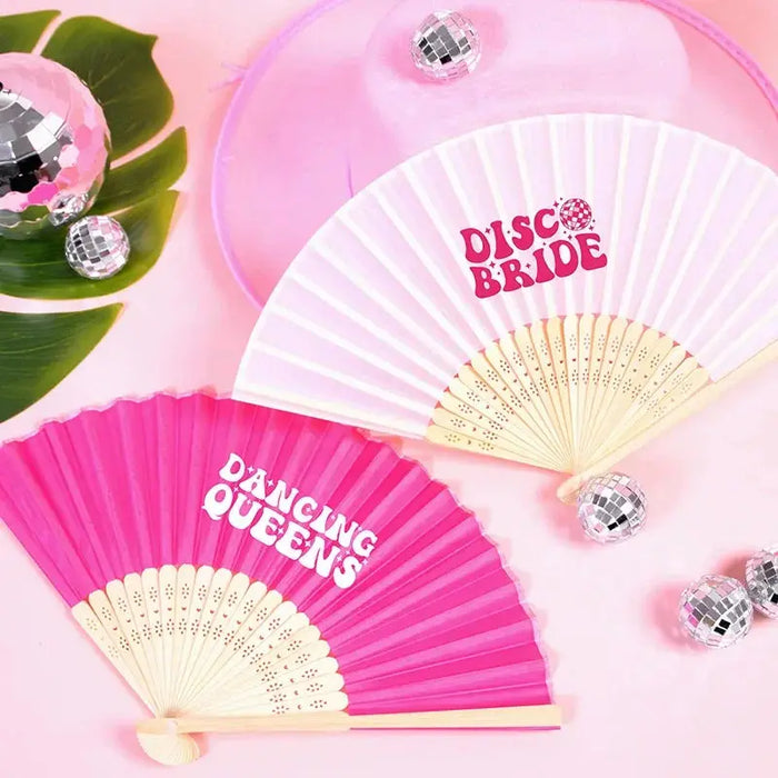 Disco Bride Hand Fan - The Hen Planner