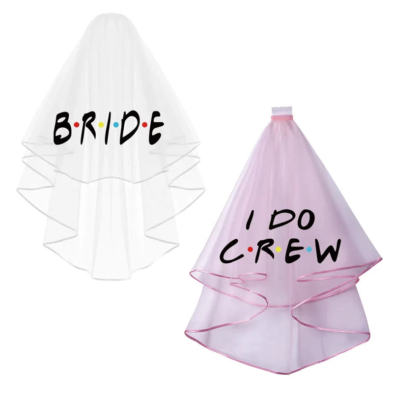 Friends-Themed Bride to Be & I Do Crew Veil | Hen Party Accessory