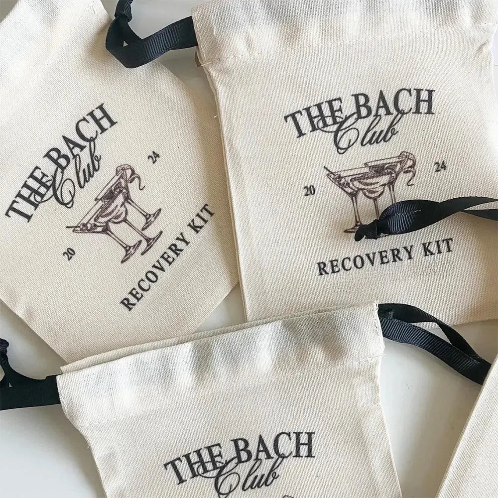 Set of 5 Bach Club Hangover Kit Bags - The Hen Planner