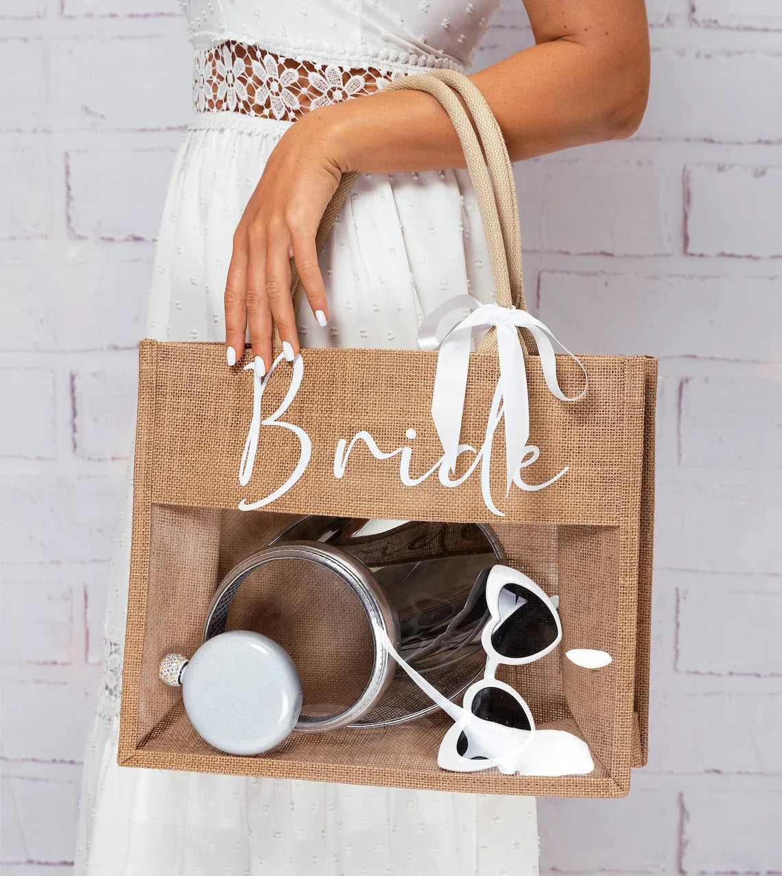 Bride Semi-Transparent Beach Bag | Bridal Tote for Honeymoon & Hen Party