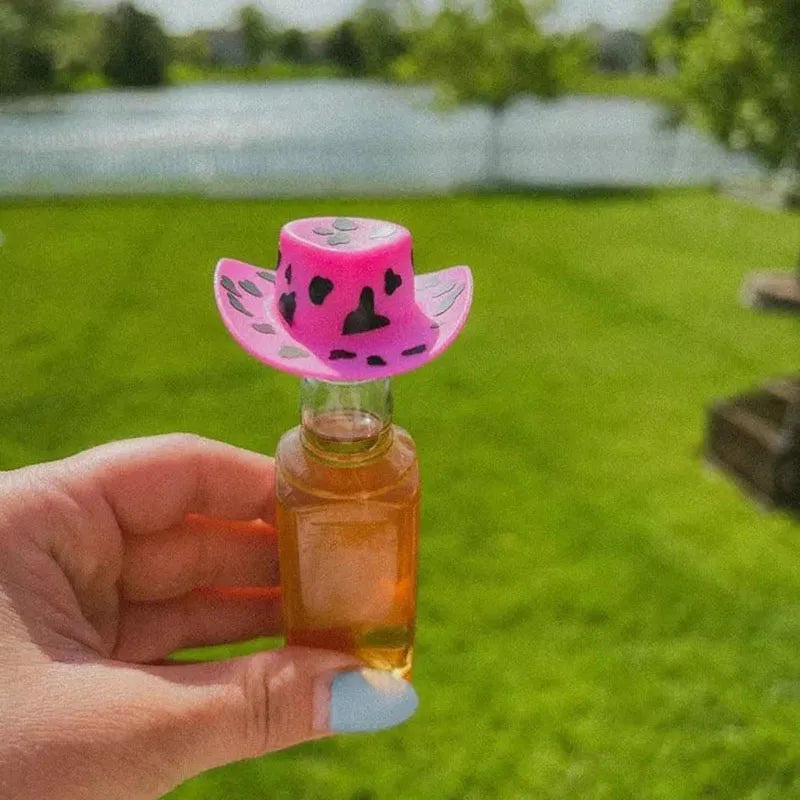 10PCS Mini Cowboy Hat Shooter Topper Disco Cowgirl Hats for Bachelorette Party Favors Bridal Party Gifts Wine Bottle Drink Tops The Hen Planner