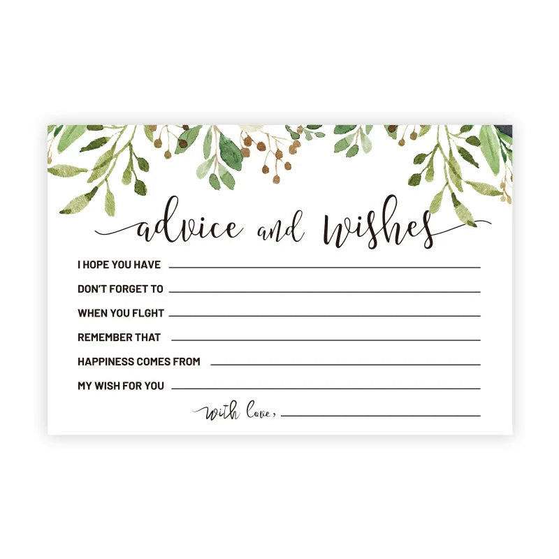 Greenery Advice & Wishes Cards
