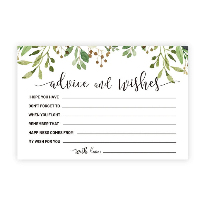 Greenery Advice & Wishes Cards