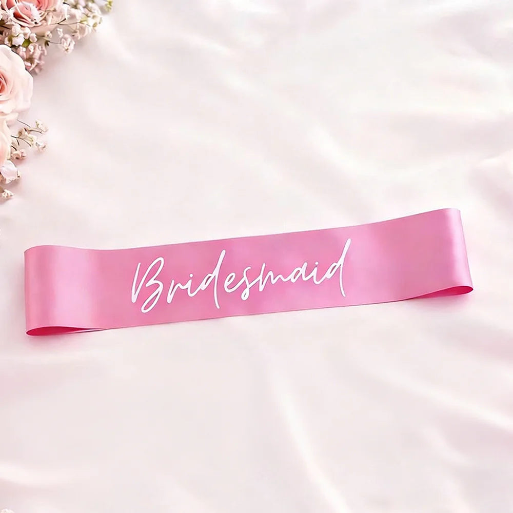 Team Bride Bachelorette Party Sash Pink White Hens Party Sash Bridesmaid Gift For Bridal Squad Bachelorette Party Accessory The Hen Planner