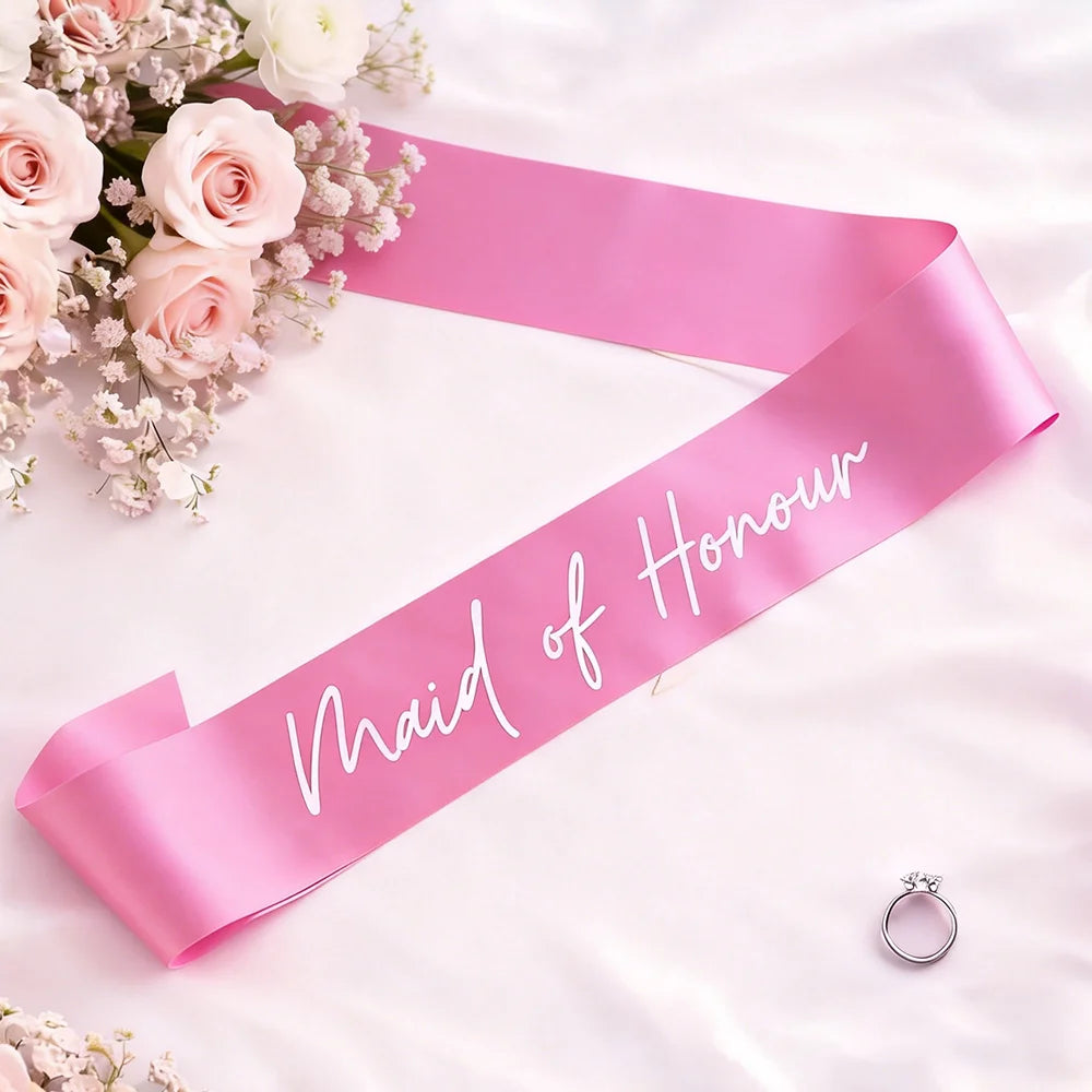 Team Bride Bachelorette Party Sash Pink White Hens Party Sash Bridesmaid Gift For Bridal Squad Bachelorette Party Accessory The Hen Planner