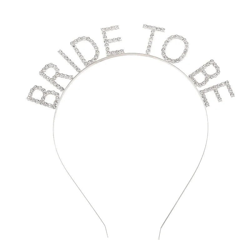 Bride To Be Crystal Letter Headband (Silver, Gold, or Rose Gold)