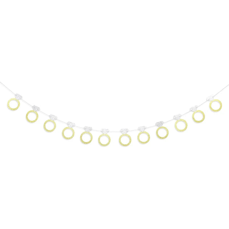 Gold Diamond Ring Hen Party Banner