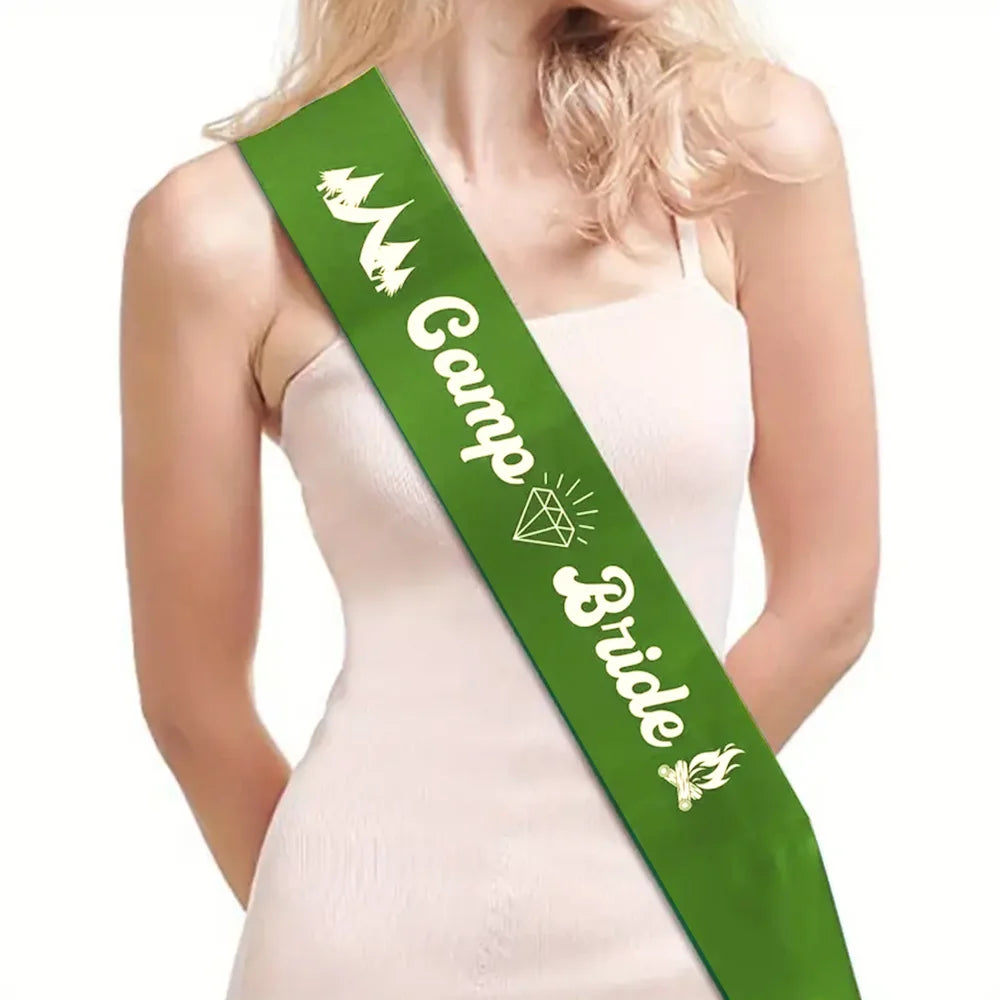 Camp Bride Satin Sash