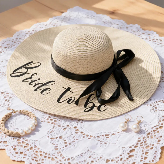 Bride To Be Wide Brim Sun Hat - The Hen Planner