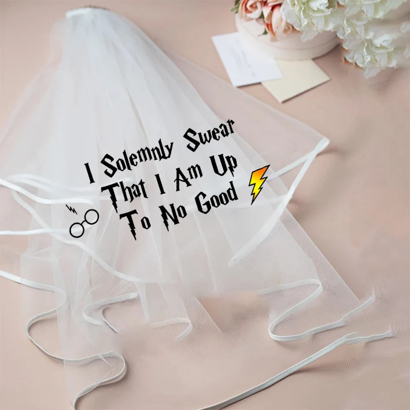 “I Solemnly Swear That I Am Up To No Good” Short Veil