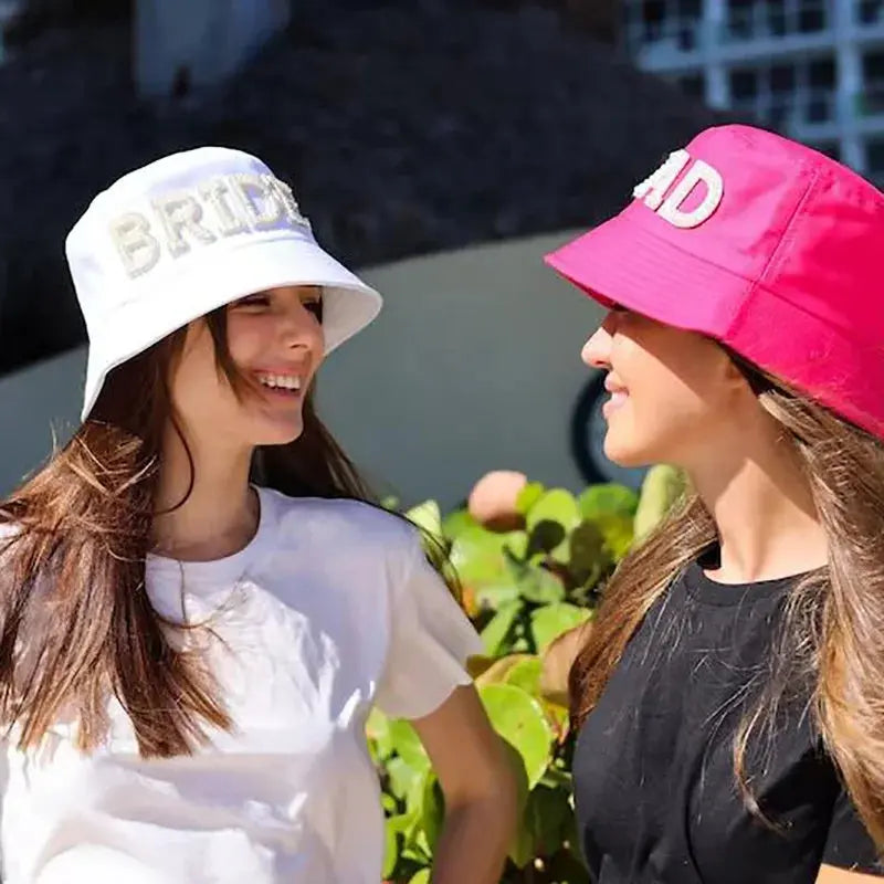 Bride squad Bucket Hat beach pool summer Wedding Bachelorette hen Party Bridal Shower Travel decoration bridesmaid proposal gift The Hen Planner