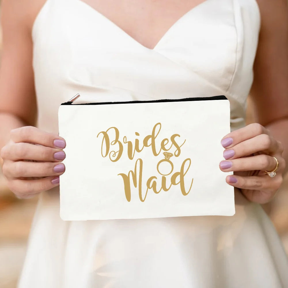 Bride & Team Bride Makeup Bag – Lightweight Hen Party Cosmetic Pouch