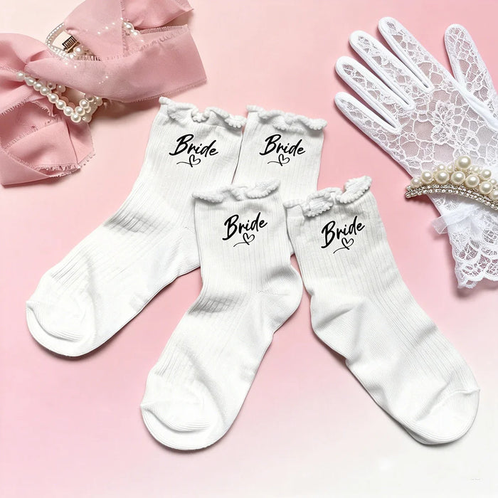 Bride Frill Ankle Socks