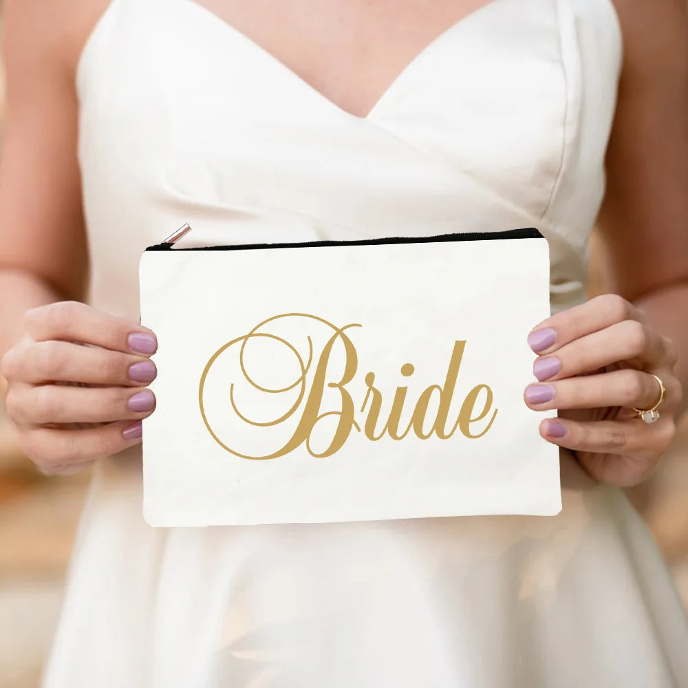 Bride & Team Bride Makeup Bag – Lightweight Hen Party Cosmetic Pouch
