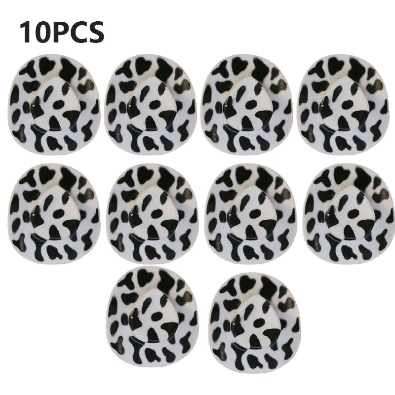 10PCS Mini Cowboy Hat Shooter Topper Disco Cowgirl Hats for Bachelorette Party Favors Bridal Party Gifts Wine Bottle Drink Tops The Hen Planner