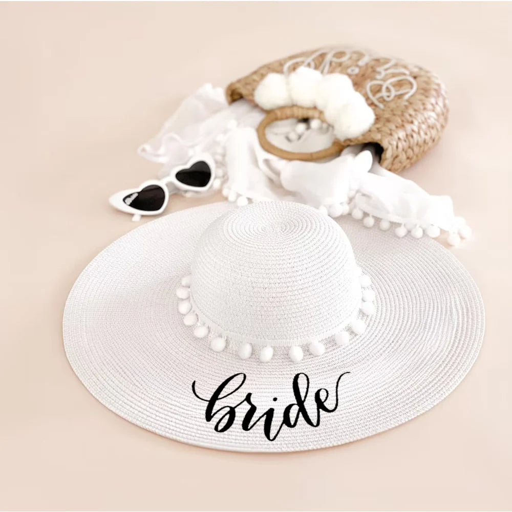 Bride & Bridesmaid Beach Hats