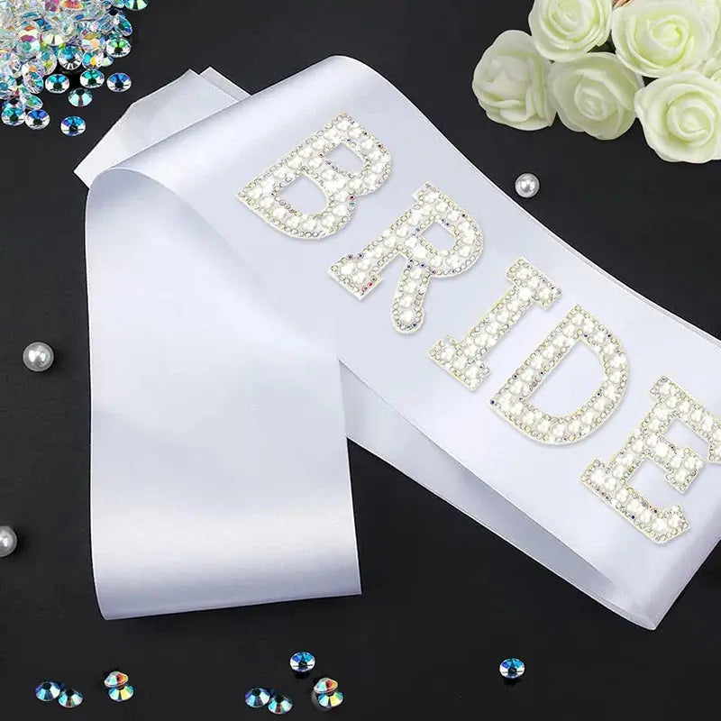 Bride to Be Rhinestone Sash - The Hen Planner
