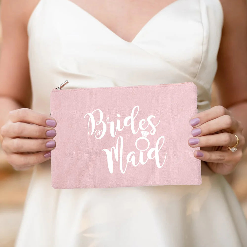 Bride & Team Bride Makeup Bag – Lightweight Hen Party Cosmetic Pouch