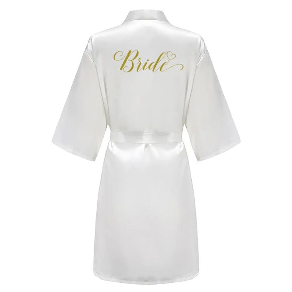 Batron Robe Bride Satin Bridal Robe for Bride & Bridal Party | Bride, Bridesmaid, Team ...