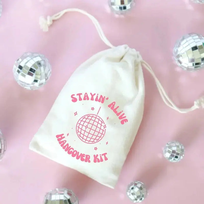 Stayin’ Alive Hangover Kit Bags (Set of 5) - The Hen Planner