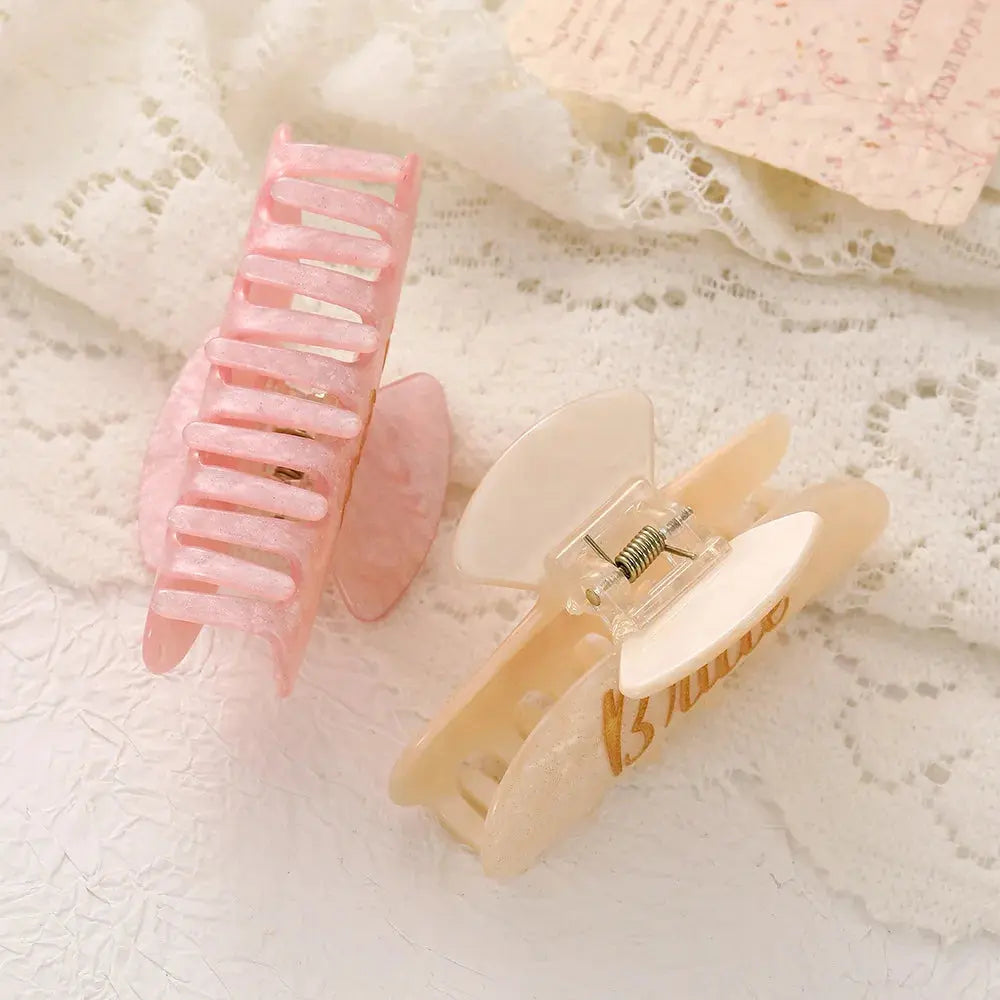NEW Korean Style Letter Bride Acrylic Hair Claw Valentine's Day Gift Claw Clip Crab Hair Clip for Women Girls Hair Accessories The Hen Planner