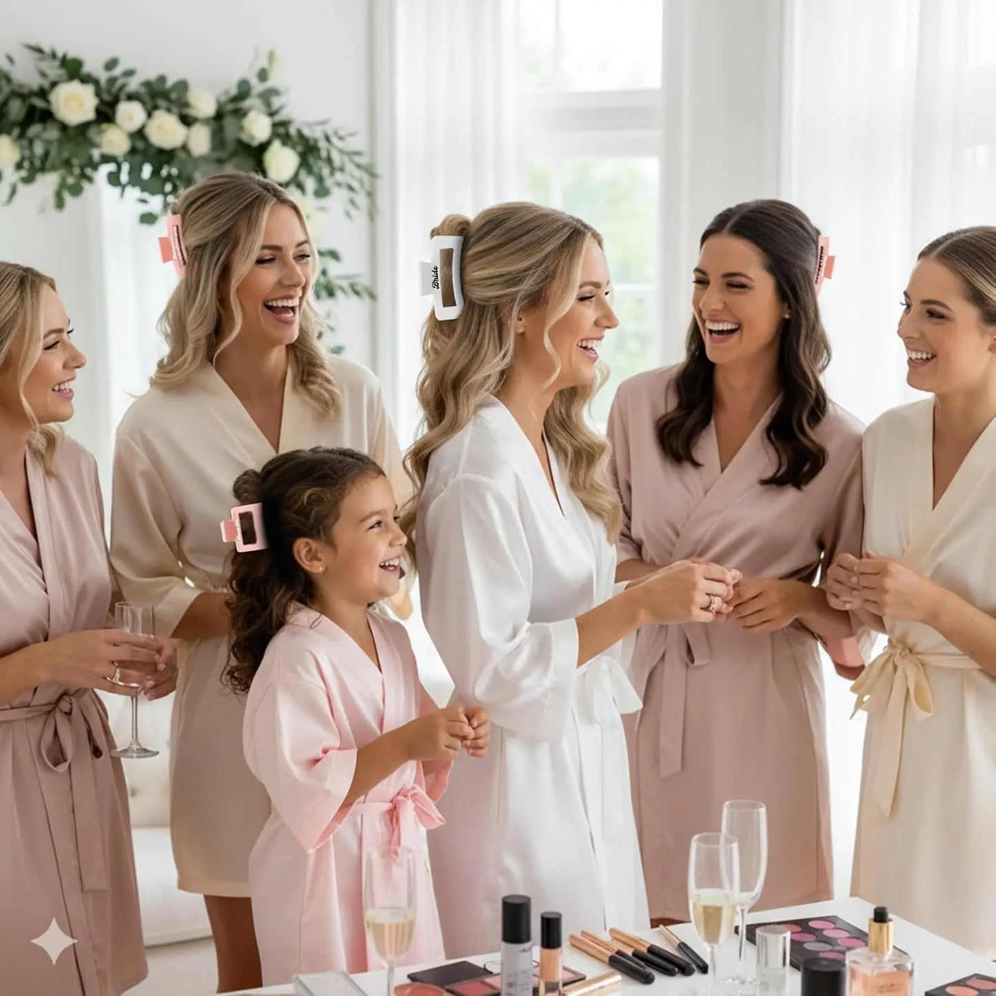 Bride, Bridesmaid & Maid of Honour Hair Claw Clips