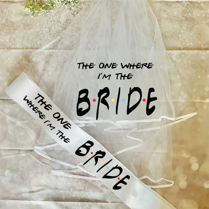 “The One Where I’m The Bride” Veil & Sash Set