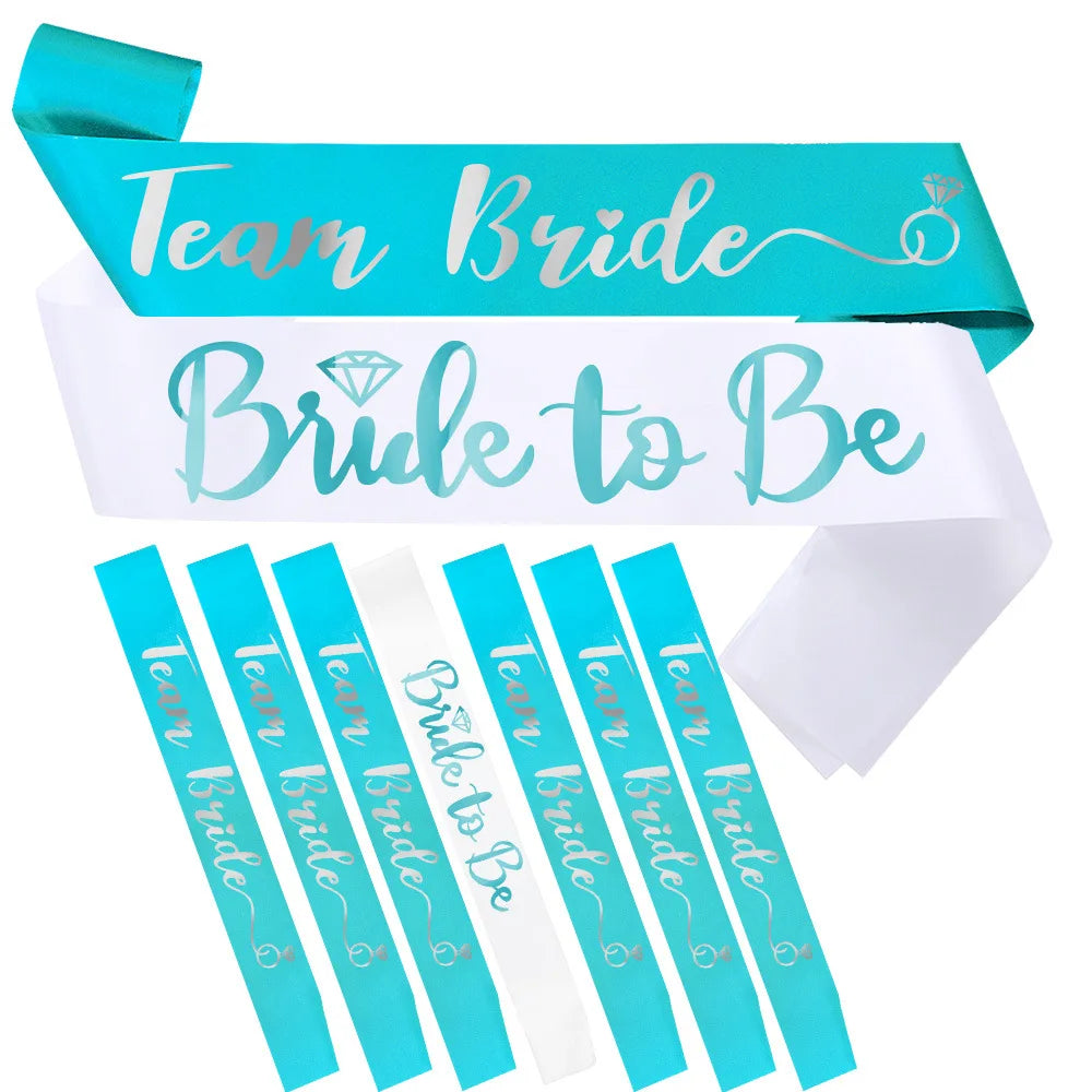 Team Bride Satin Sash Set