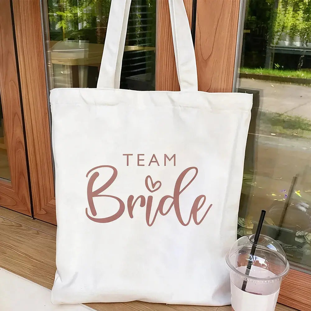 Team Bride Graphic Handbag bridesmaid gift for Bachelorette Party supplies Bridal Shower Tote for Bridesmaids and Wedding Events The Hen Planner