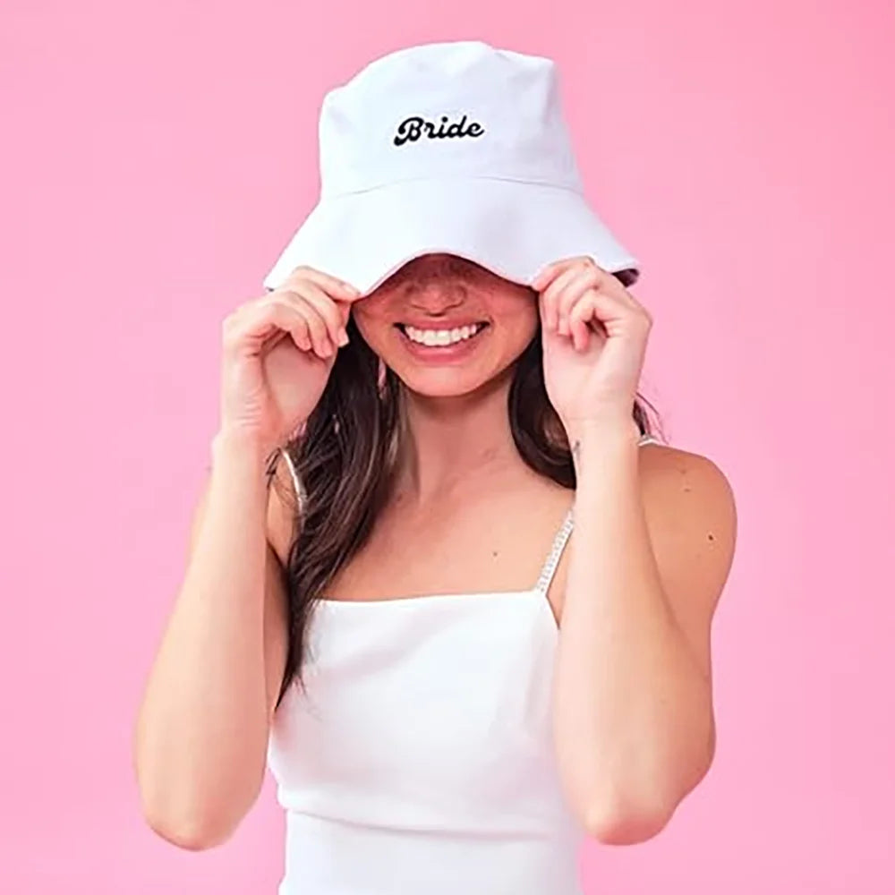 Bride White Bucket Hat – Soak Up the Sun