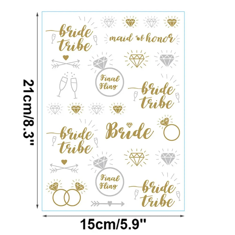 Bachelorette Party Temporary Tattoos Rose Gold Bride To Be Sticker Team Bride To Be Bridesmaid Wedding Hot Stamping Gifts Favors The Hen Planner
