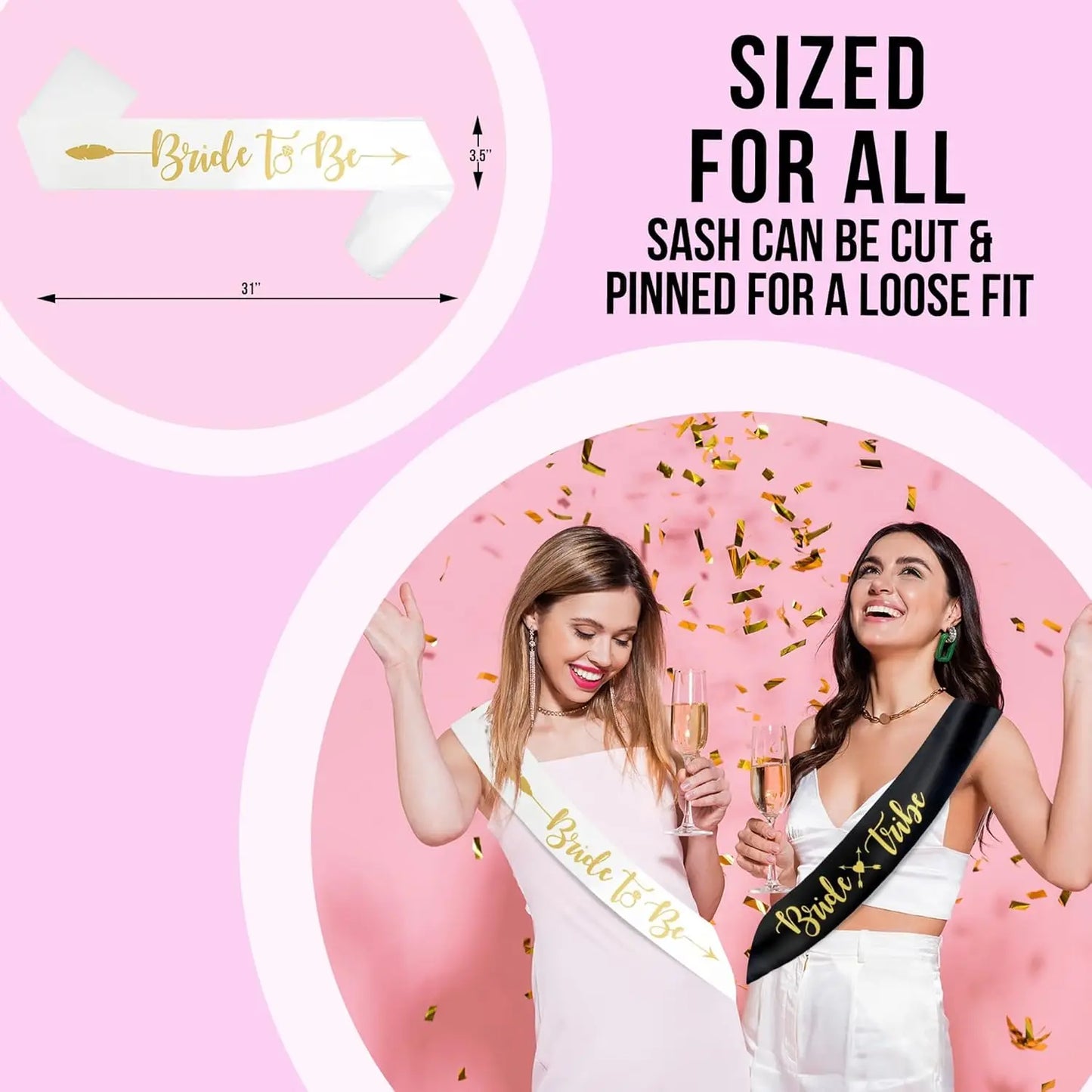Bride Tribe Hen Party Sash Set (7 Pack) - The Hen Planner